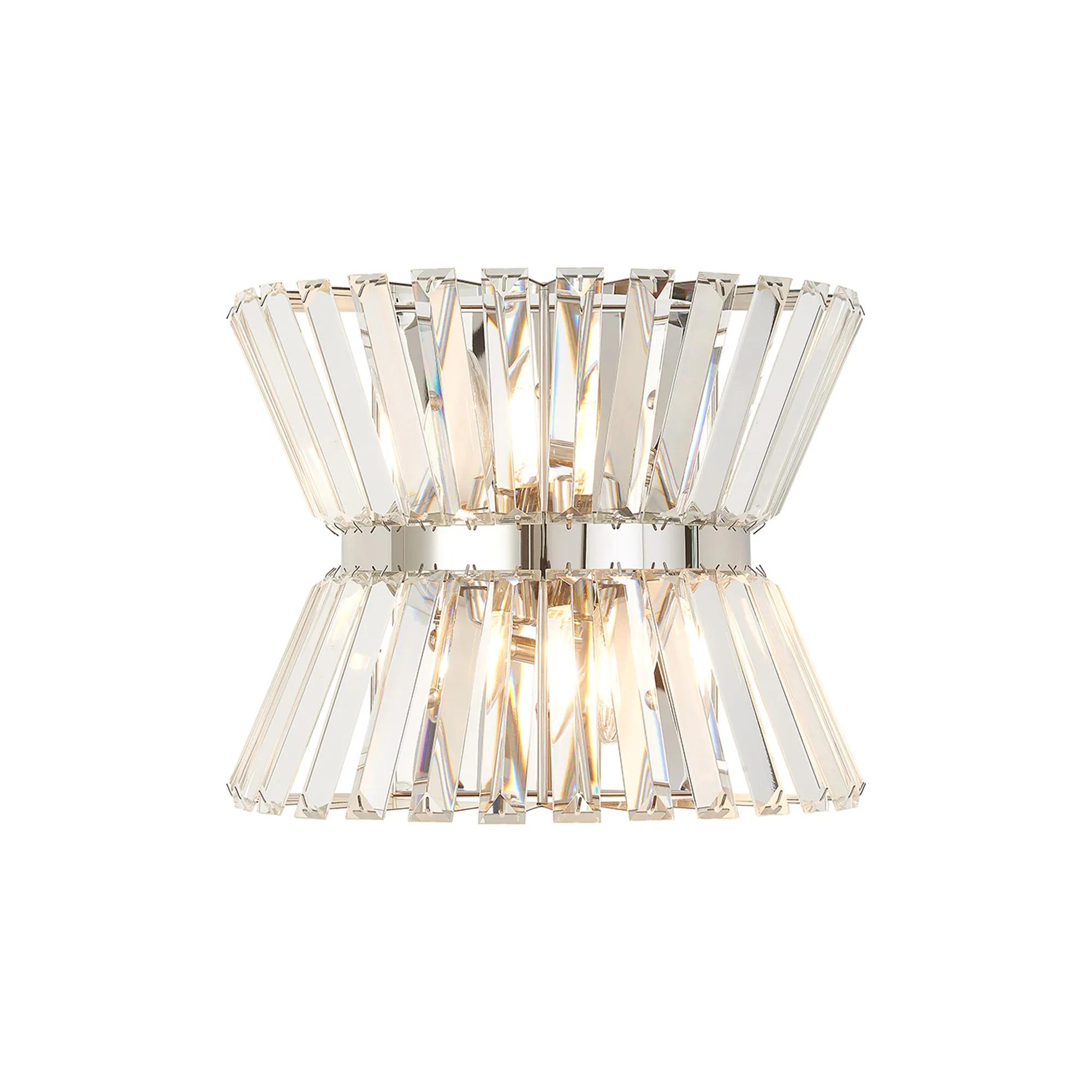 Vienna Crystal Wall Lights Diyas Flush Crystal Wall Lights